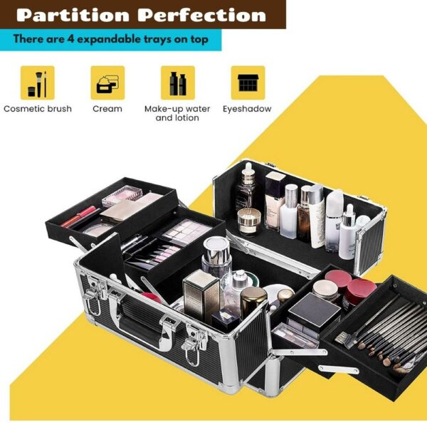 buy aluminum trolley professional cosmetic organizer box online